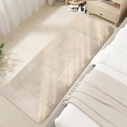 Royaleva Moderner Nachttischteppich - Weicher Faux Cashmere Rutschfester Langer Bereichsteppich