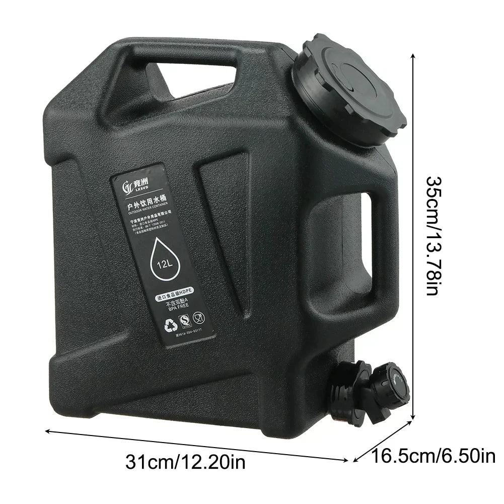 12L Tragbarer Wasserkanister mit Hahn – Outdoor Camping Essential