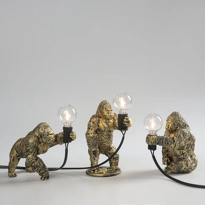 Garduru Gorilla Tischlampe | LED Nachtleuchte | Tierische Tischbeleuchtung für Zuhause