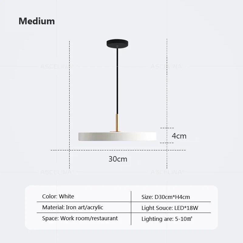 Minimalistische Metall Hängeleuchte