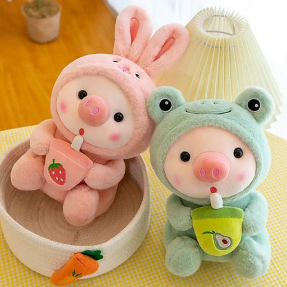 Royelux Bubble Tea Plüschspielzeug - Liebliche Tier-Themen Kuschelkissen