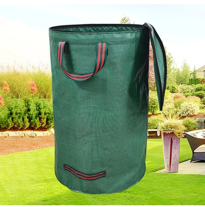 Gartenabfalltasche mit Deckel – Faltbare Laubsammlung Aufbewahrung