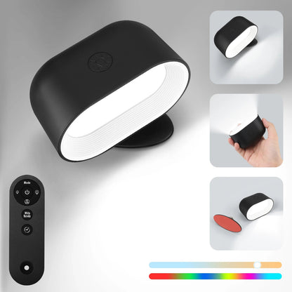 Fernbedienung Dimmable Leselampe - 360° drehbare RGB Touch-Wandlampe