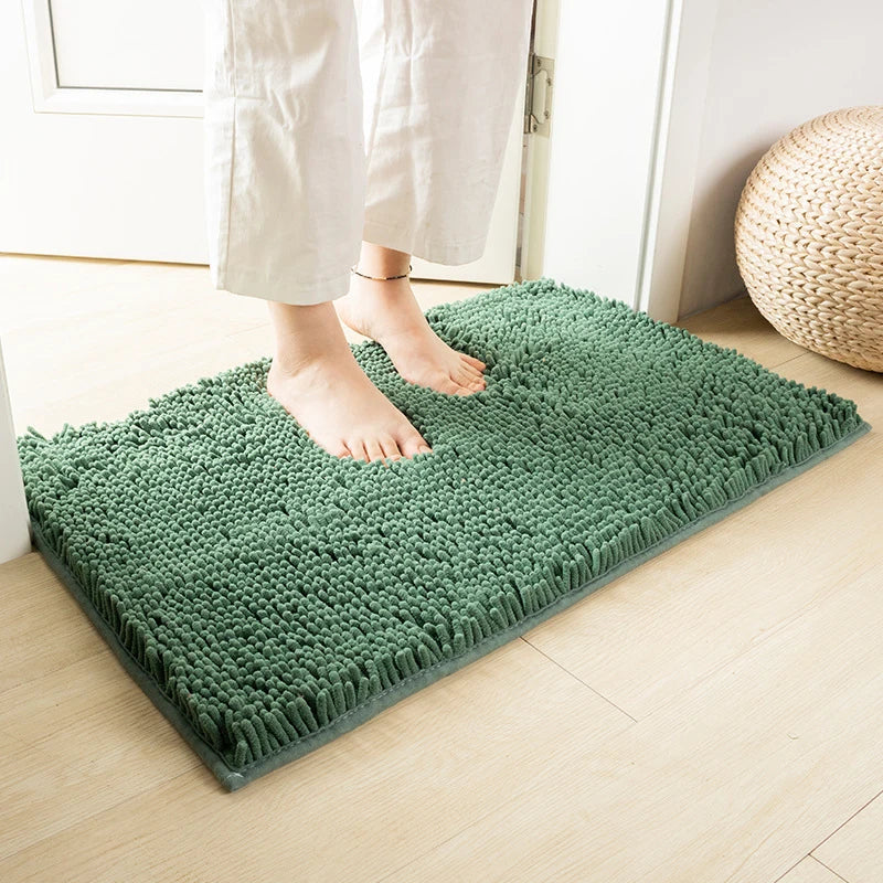 Hochwertige Chenille-Badematte Wasserabsorbierend, Rutschfest und Waschbar