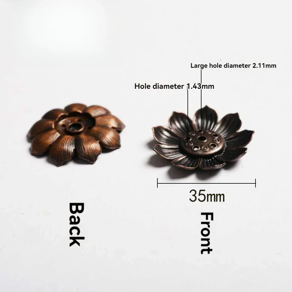 Alloy Räucherstäbchenhalter Buddhismus Lotus Linie Räucherteller Sandelholz-Spulenbasis Tempel Yoga-Studios Wohnkultur