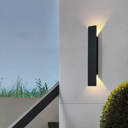 Outdoor Schwarze LED Wandleuchte Aluminium Modern