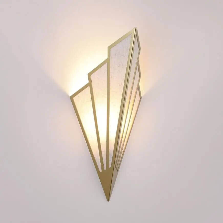 Fächerförmige Art Deco Wandleuchte