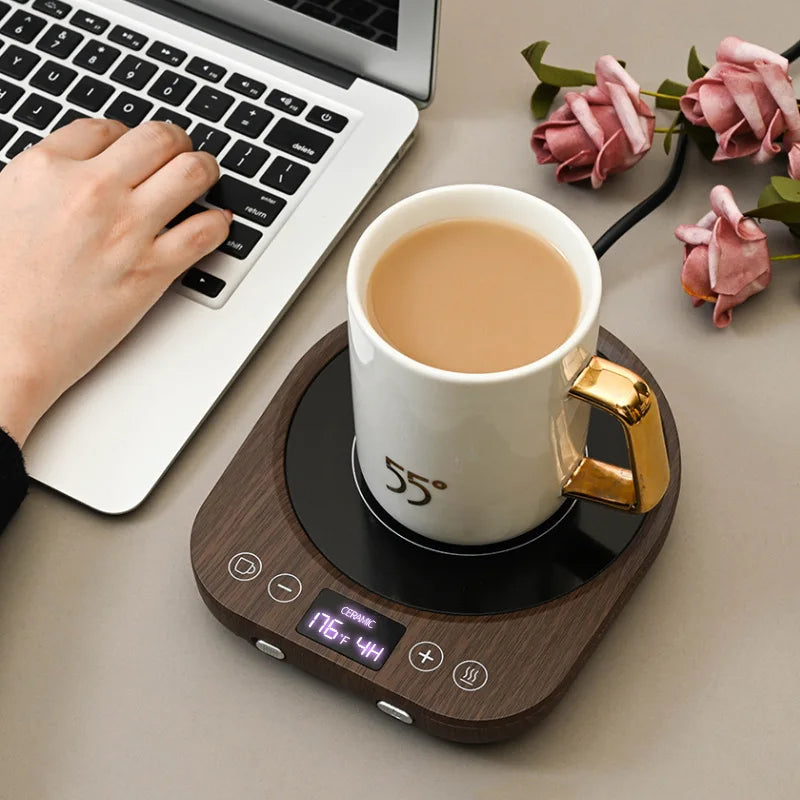Royaleva Kaffeetassenwärmer Platte – Elektrische heiße Platte mit Timer & einstellbarer Wärme, 36W