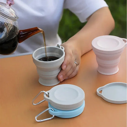 Mini travel teetasse aus Silikon mit zurückziehbarem Deckel - NomadCup™