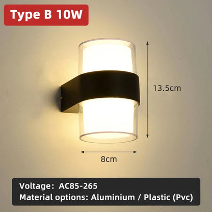 Royelux LED Pentagram Wandlampe - Stilvolle wasserdichte Lampe für Innen- und Außenbereich