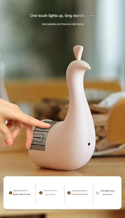 Royelux Pfau Projektions-Nachtlampe - 12-Farben dimmbare Fernbedienung Atmosphärenlicht