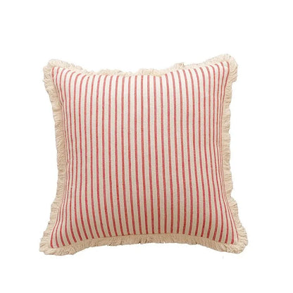 NordicLuxe – Jacquard-Kissenbezüge mit elegantem weißen Rüschen