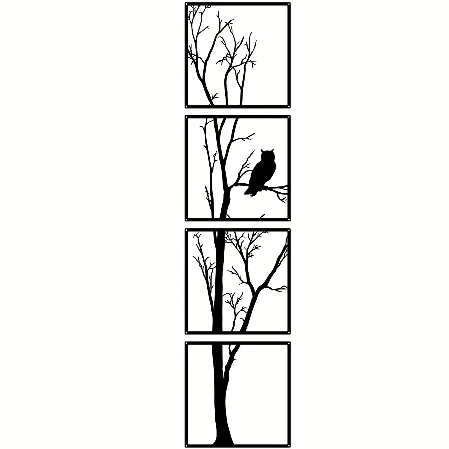 Wanddekoration Baum und Eule – Minimalistisch und Stilvoll