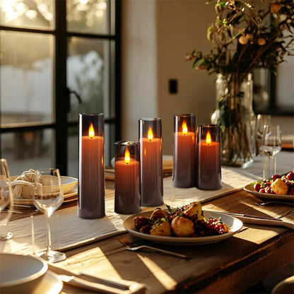 3er Set LED-Teelichter ohne Flamme mit Fernbedienung - Flackerndes Licht für Hochzeiten & Wohnkultur