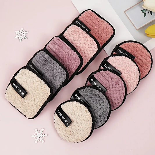 10 Stück Makeup-Entferner Mikrofasern Baumwollpads – Wiederverwendbares & Waschbares Hautpflegewerkzeug