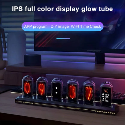 IPSTube RGB DIYGlow LED-Röhre Digitaluhr, Nachtlichter und elektronisches Album