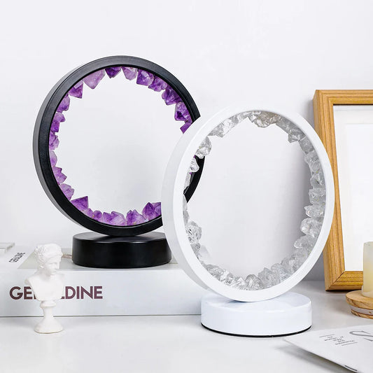 LED-Kristall-Amethyst-Lampe – Natürlicher Heilsteinlicht für Meditation, Wohnkultur & positive Energie