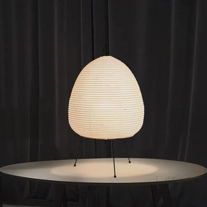 Garduru Wabi-Sabi Tischlampe | Elegante Reispapierlampe | Zen-Inspiration für Schlafzimmerdeko - Akari