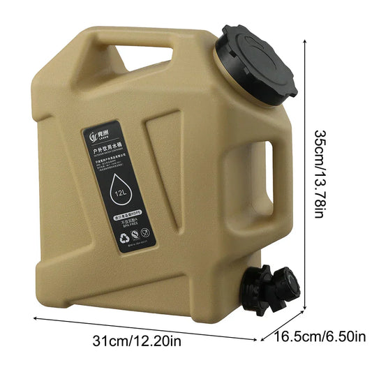 12L Tragbarer Wasserkanister mit Hahn – Outdoor Camping Essential