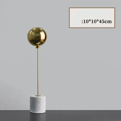 Ballon Marmor Basis Metall Ornamente