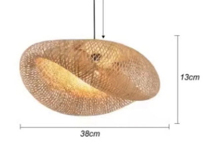 Bamboo Geflochtene Pendelleuchte - Handgefertigte Rattan Hängelampe