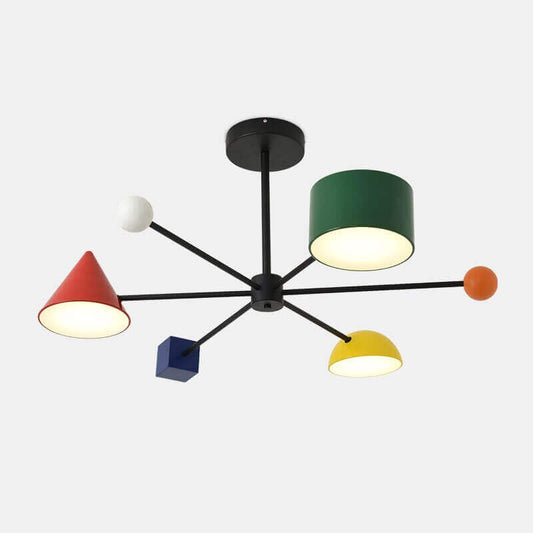 Magnificent Mid-Century Modern Bunte Deckenlampe