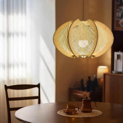 Moderne Holz Hanfseil Pendelleuchte – Retro E27 Lampe für Schlafzimmer und Bar