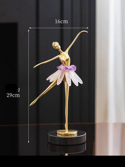 Elegante goldene Balletttänzerin Figur