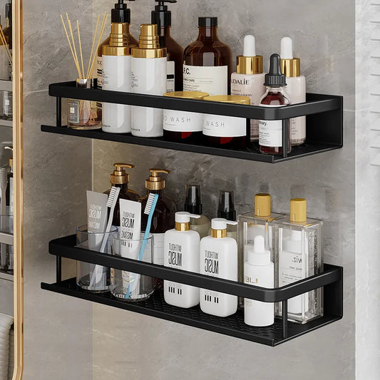AquaForma – Schwarzes Duschregal mit modernem und platzsparendem Design