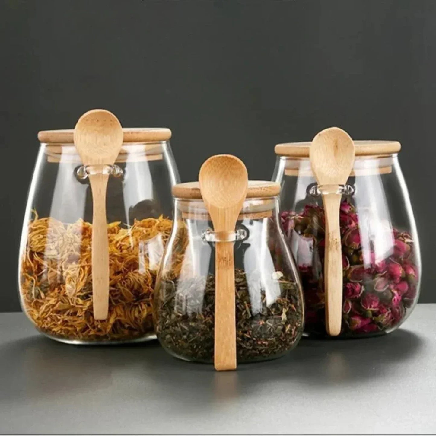 Luftdichter Glasbehälter für Zucker, Tee und Kaffee – Hochwertiges Glas mit hermetischem Deckel für Frische