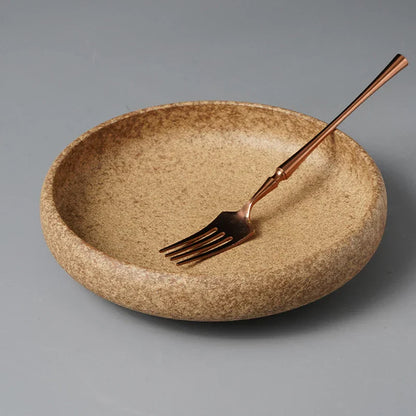 Soot Keramik Tiefplatte – Handgefertigte Optik – Vielseitig und Robust