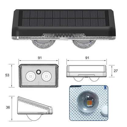 Solar Zaunlichter – Außen LED Garten Wandlichter