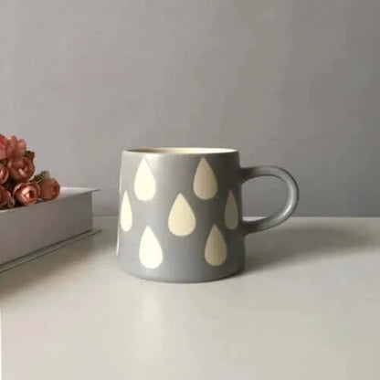 Chic handgemalte Tasse mit optionalem Deckel und Löffel