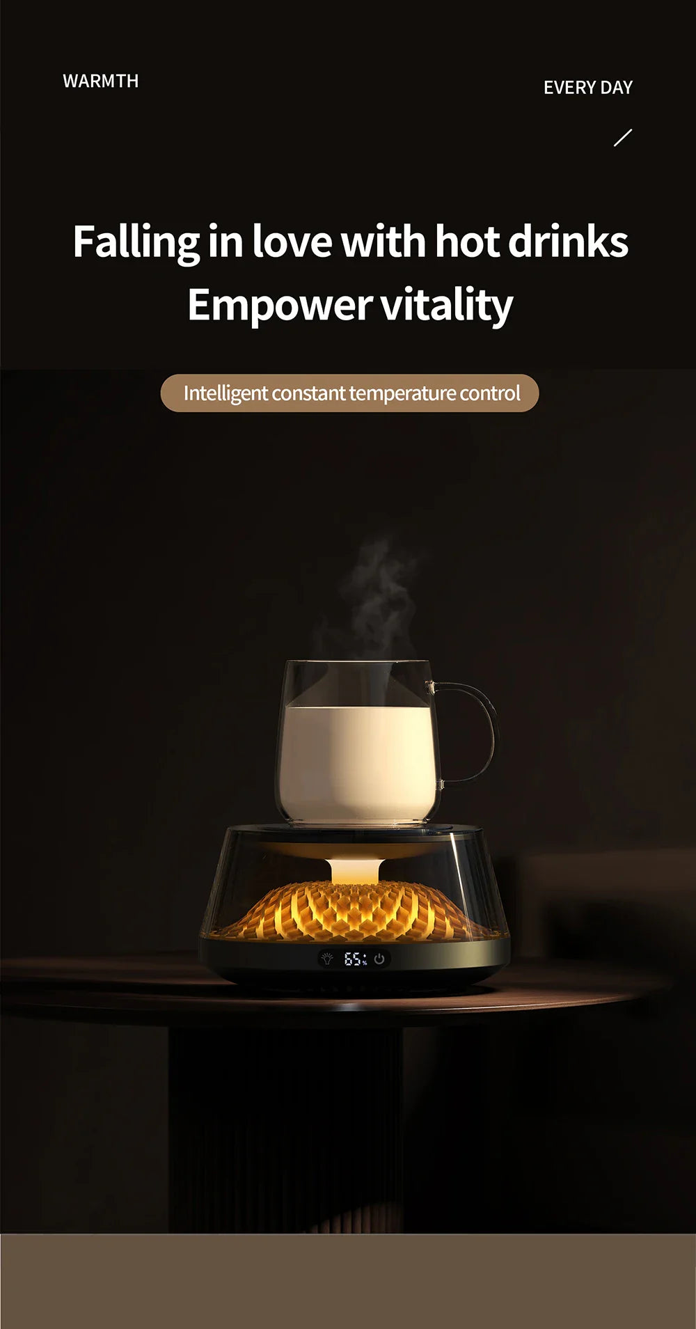 Royaleva USB Kaffeetassenwärmer – 4 Temperatureinstellungen, thermostatischer Untersetzer für Zuhause und Büro