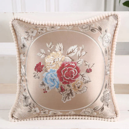 Florentina – Vintage Jacquard Kissenbezug mit europäischem Spiegelmuster