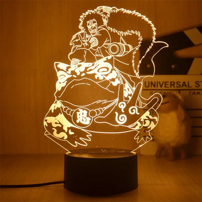 Naruto 3D LED Nachtlampe – Anime Licht mit Kakashi, Sasuke & Naruto