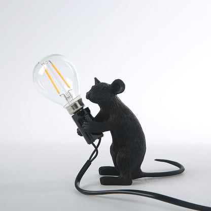 Royaleva Say Cheese Maus Tischlampe - Künstlerische Harz LED Licht Dekor
