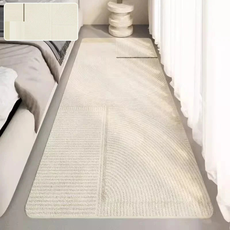Royaleva Moderner Nachttischteppich - Weicher Faux Cashmere Rutschfester Langer Bereichsteppich