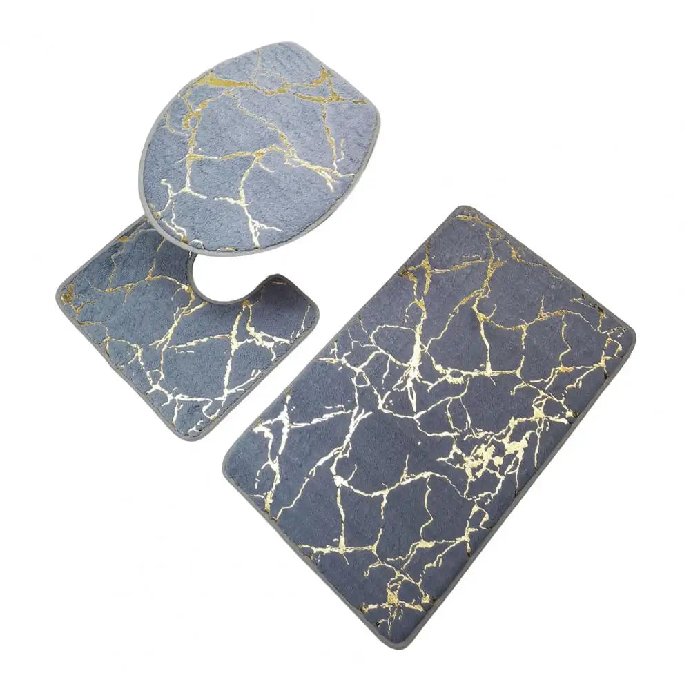 Garduru Druck Toilettenteppich Set im eleganten Marmor-Stil