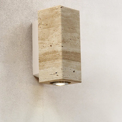 Stein Wandlicht mit natürlichem Travertin-Design
