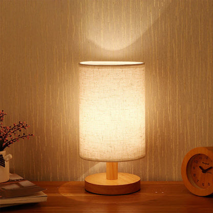 Garduru-Leinen Tischlampe mit Touch-Bedienung | USB-betriebene LED Nachtlampe | Warmweiße Stimmungsleuchte für gemütliche Wohnraumdekoration - Damero