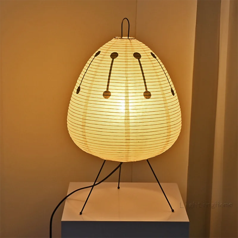 Garduru Wabi-Sabi Tischlampe | Elegante Reispapierlampe | Zen-Inspiration für Schlafzimmerdeko - Akari