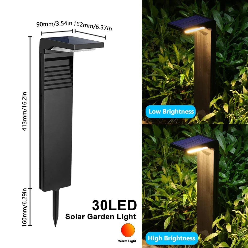 Solarlampe LED Gehweglichter – Wasserdichte Außen Gartenlampen für Gehwege & Landschaftsbeleuchtung