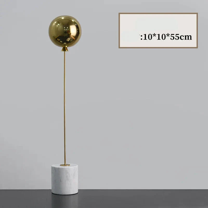 Ballon Marmor Basis Metall Ornamente