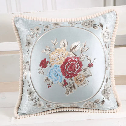 Florentina – Vintage Jacquard Kissenbezug mit europäischem Spiegelmuster
