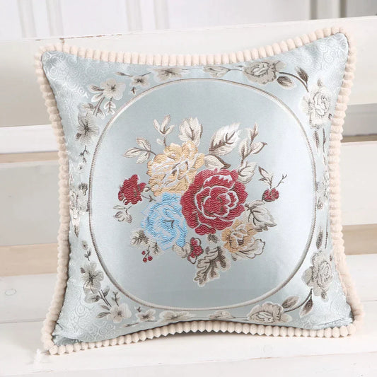 Florentina – Vintage Jacquard Kissenbezug mit europäischem Spiegelmuster