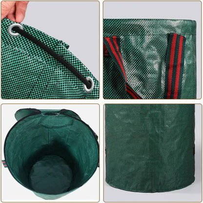 Gartenabfalltasche mit Deckel – Faltbare Laubsammlung Aufbewahrung