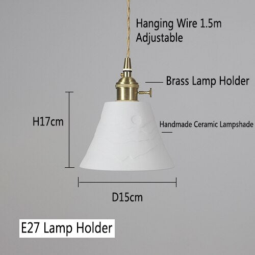 RoyaleGlow Artisan-Hergestellte Keramik Pendant Licht – Einzigartiger Handgefertigter Lampenschirm