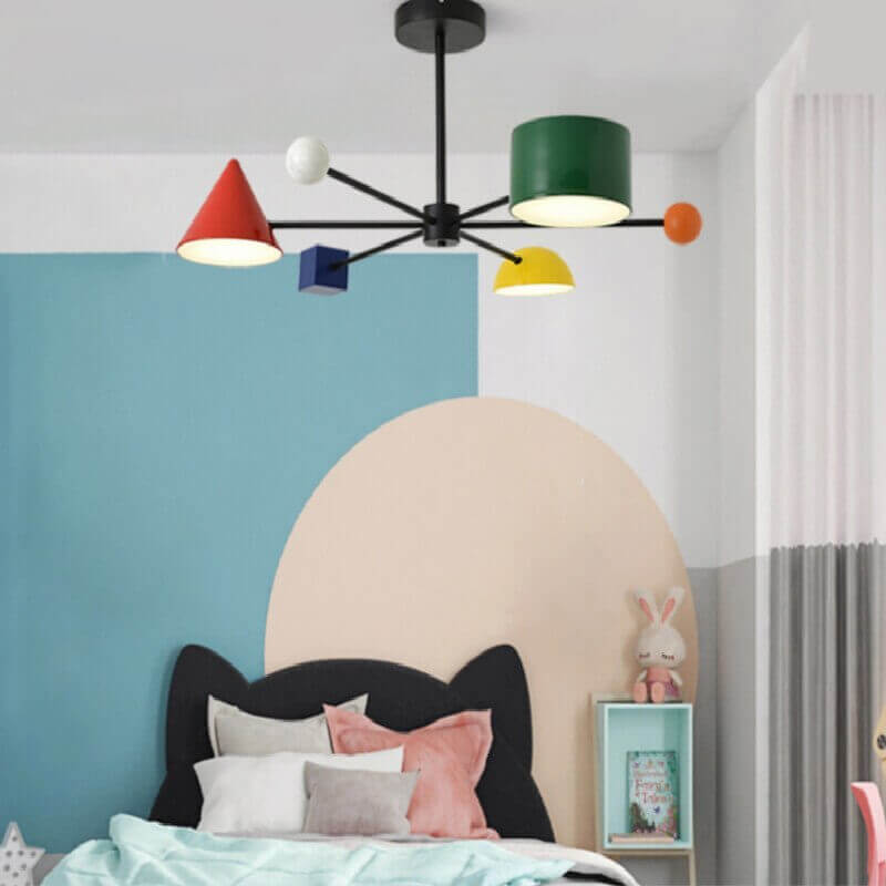 Magnificent Mid-Century Modern Bunte Deckenlampe