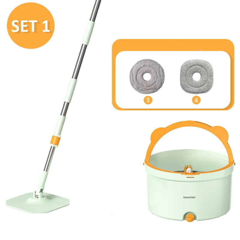 Selbstreinigender Wischmopp Mit Rotationsfunktion & Eimer